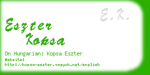 eszter kopsa business card